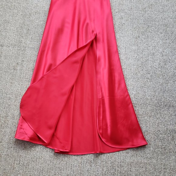 Victoria's Secret Gold Label Satin Nightgown Red Medium - Picture 5 of 12